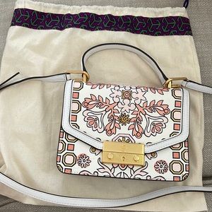 Tory Burch Hicks Garden Party Leather Bag